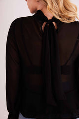 Blusa de Manga Longa Urban Frame em Plano Chiffon