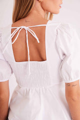 Blusa de Manga Curta Urban Frame em Plano Tricoline com Elastano