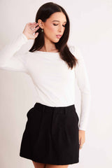 Blusa de Manga Longa Allure em Malha Microfibra