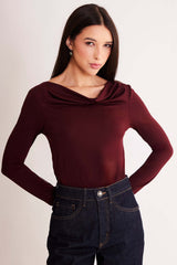 Blusa de Manga Longa Allure em Malha Microfibra