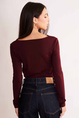 Blusa de Manga Longa Allure em Malha Microfibra