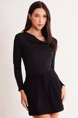 Blusa de Manga Longa Allure em Malha Microfibra
