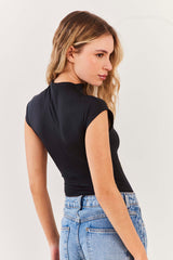 Blusa Manga Curta Malha Microfibra Soft Glam - Sofie