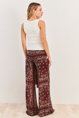 Calça Reta em Tule Forrada com Amarração Spring Flow - Sofie