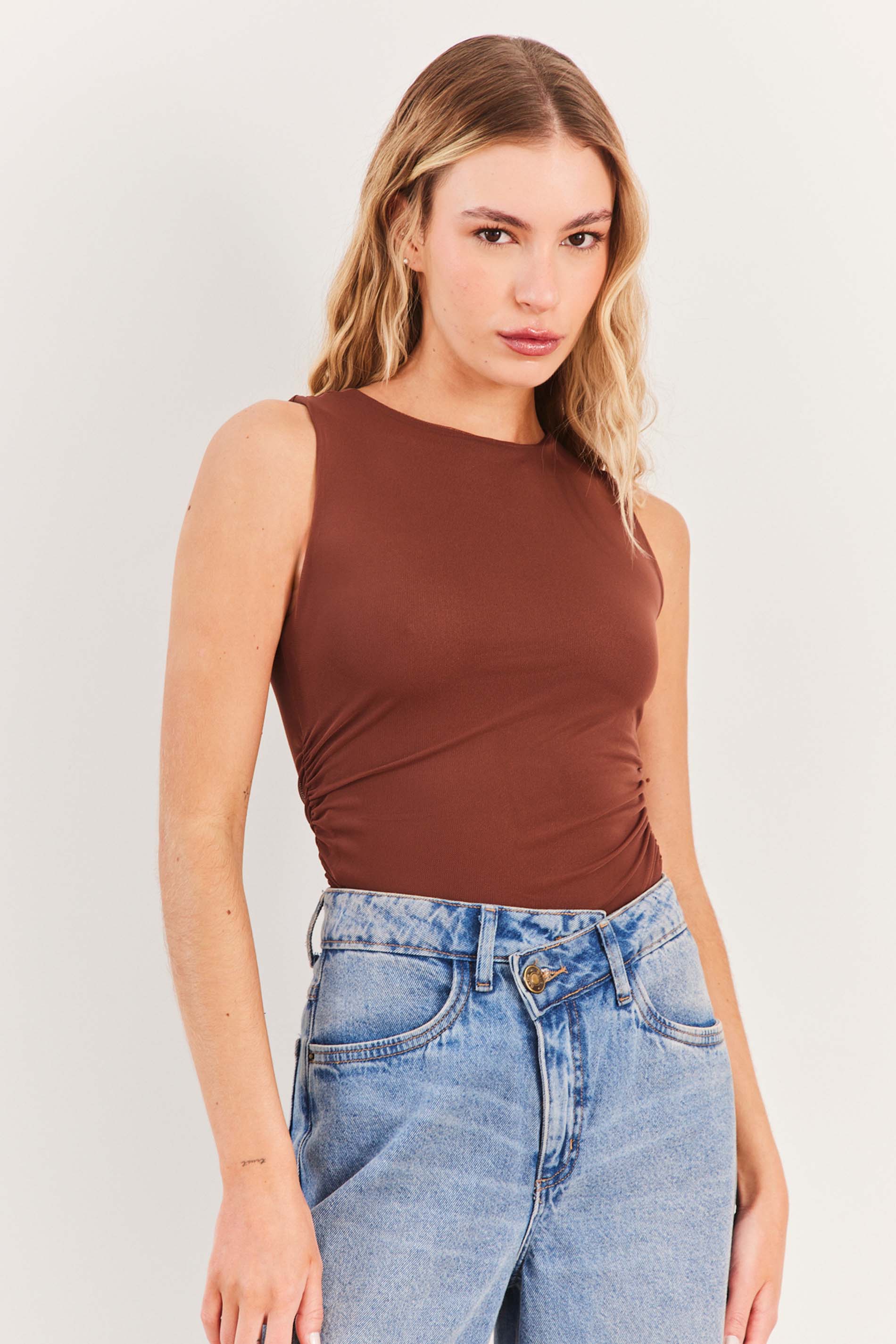 Blusa Sem Manga Tule Spring Flow  - Sofie