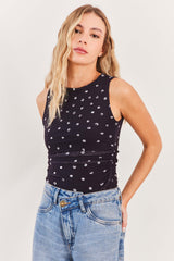 Blusa Sem Manga Tule Spring Flow  - Sofie
