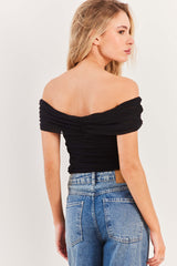 Blusa Ombro a Ombro em Tule Franzido Urban Codes - Sofie