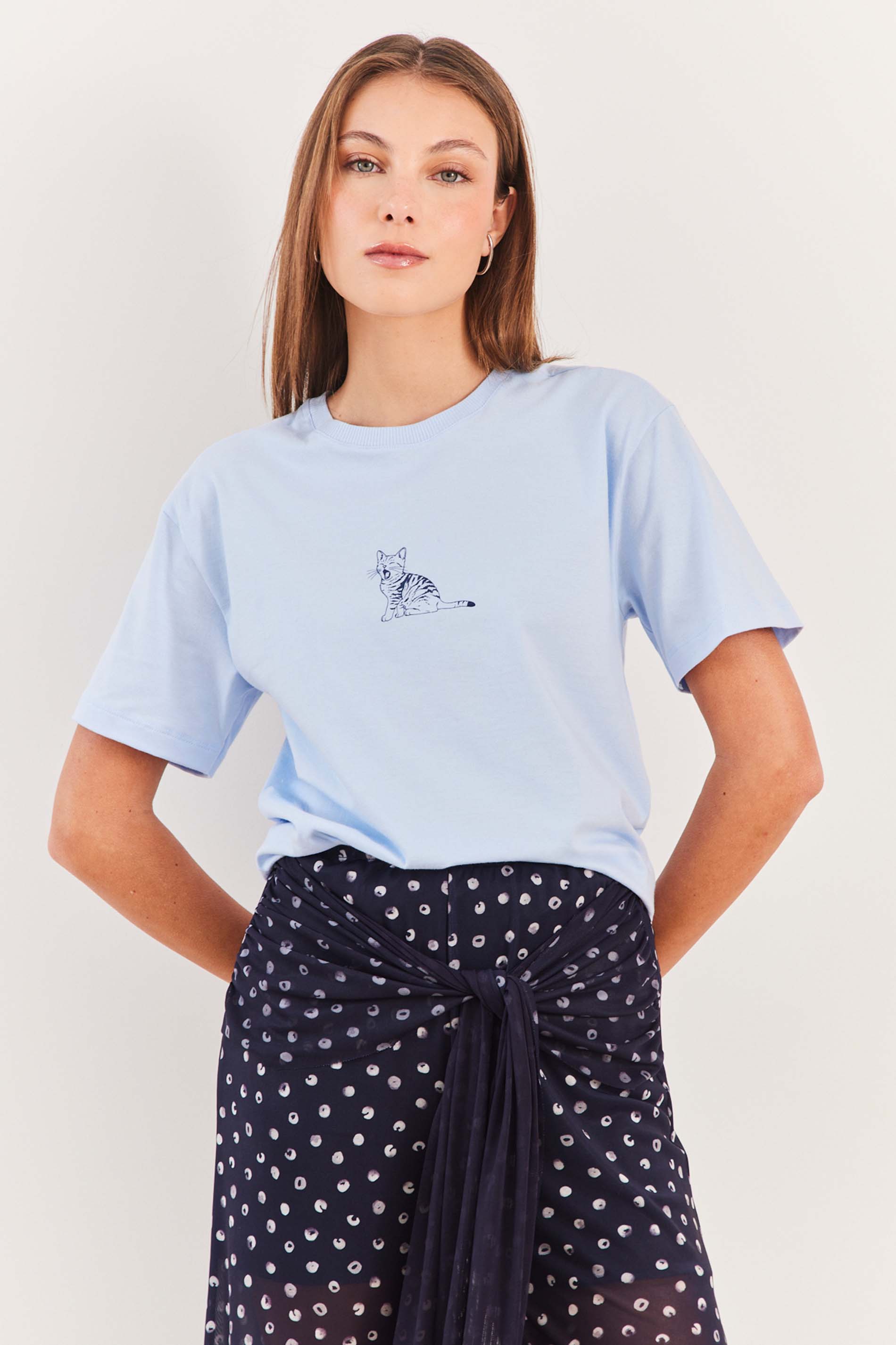 T-Shirt Feminina Manga Curta Algodão Spring Flow - Sofie