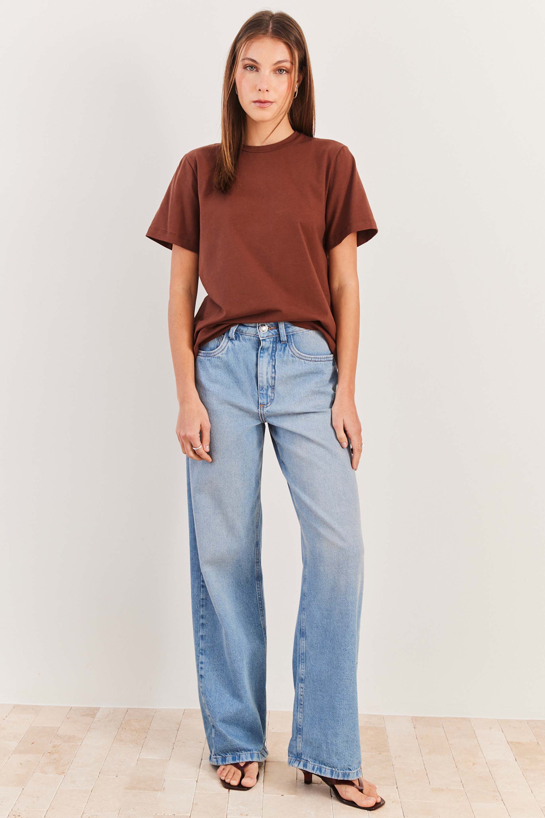 T-Shirt Feminina Manga Curta Cotton Spring Flow - Sofie