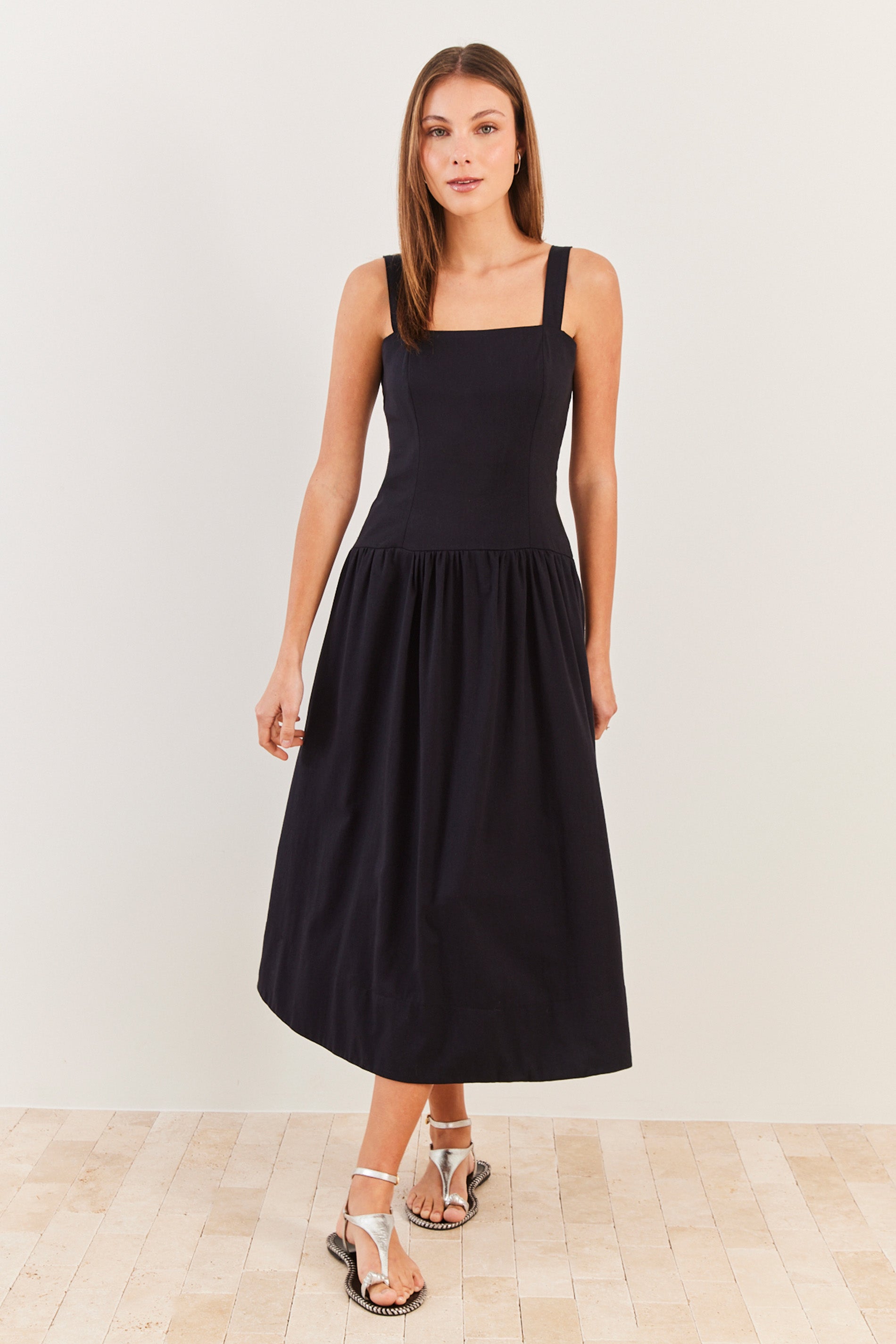 Vestido Midi em Sarja Viscolinho Urban Codes - Sofie