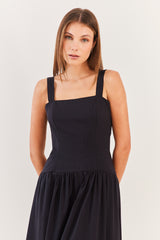 Vestido Midi em Sarja Viscolinho Urban Codes - Sofie