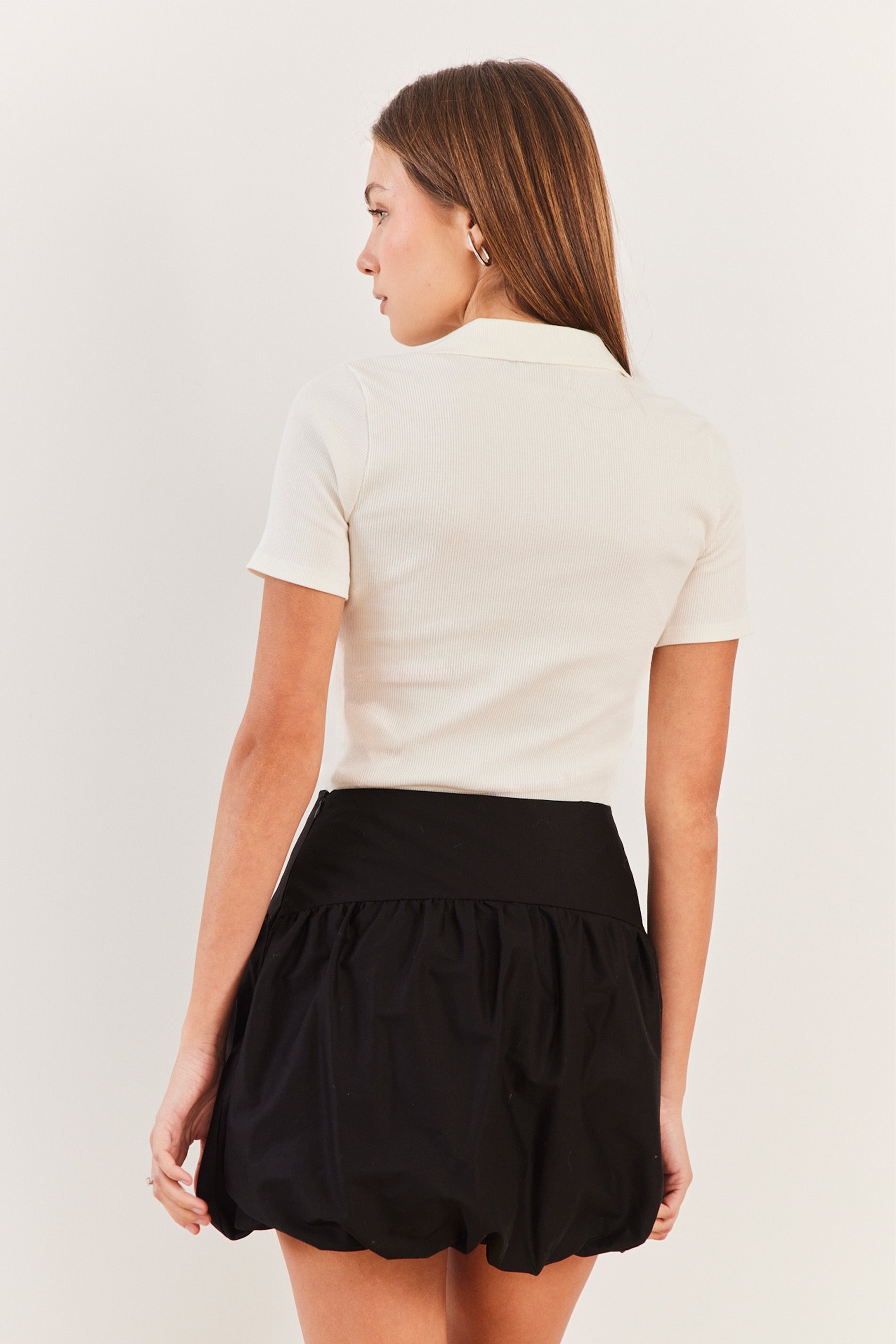 Blusa Polo Reta Canelada Manga Curta Urban Codes - Sofie