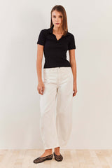 Blusa Polo Reta Canelada Manga Curta Urban Codes - Sofie