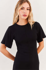 Vestido Curto Malha Bodycon Manga Curta Urban Codes - Sofie