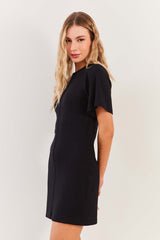 Vestido Curto Malha Bodycon Manga Curta Urban Codes - Sofie