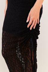 Vestido Midi em Renda Ajustado Forrado Fluid Bloom - Sofie