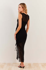 Vestido Midi em Renda Ajustado Forrado Fluid Bloom - Sofie