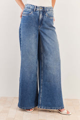 Calça Palazzo Jeans Cintura Alta Urban Codes - Sofie