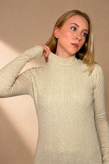 Suéter Feminino Tricot com Gola Alta - Sofie