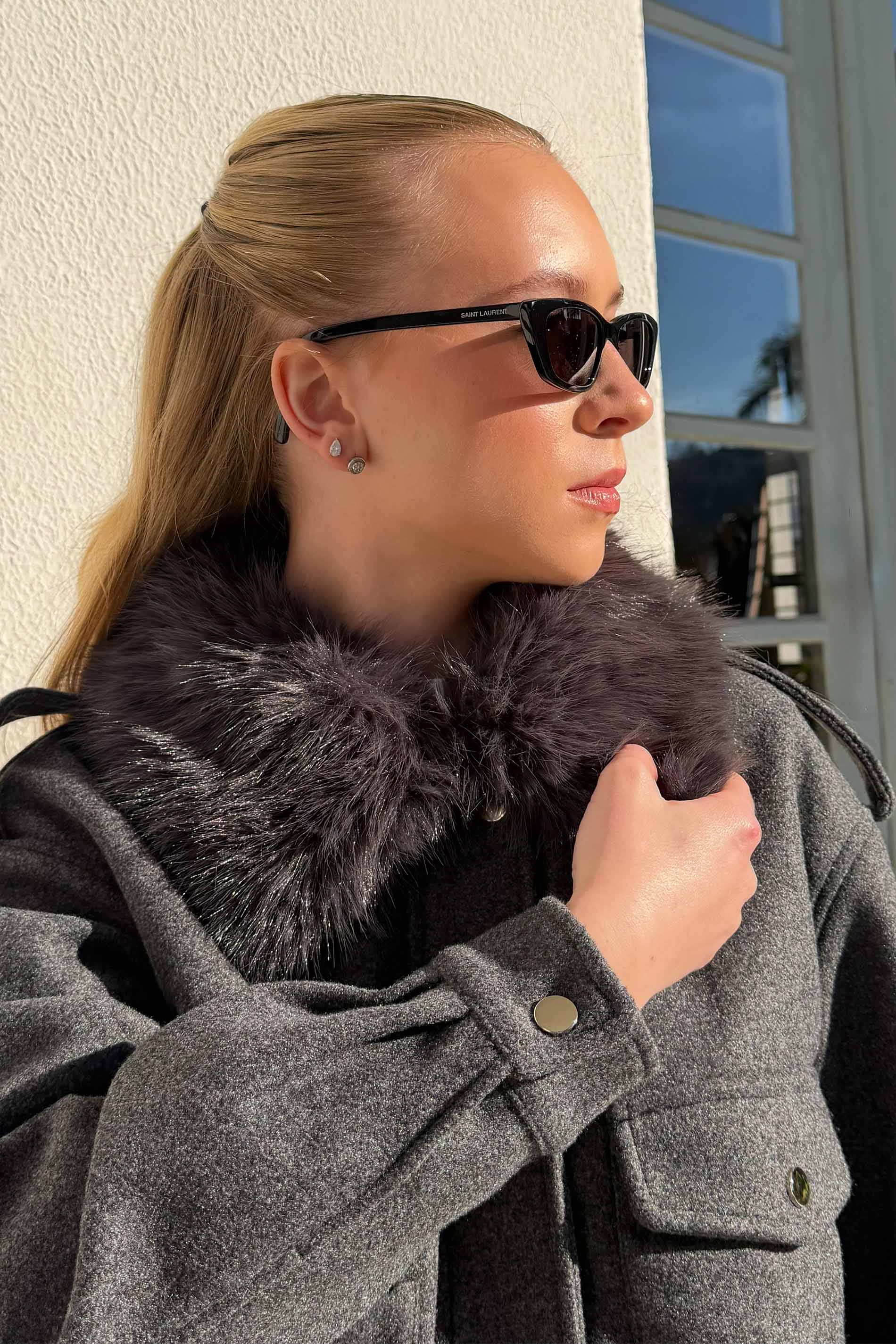 Jaqueta Forrada com Gola de Pelo - Sofie