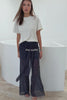 Calça Reta em Tule Forrada com Amarração Spring Flow - Sofie