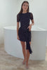 Vestido Curto Evasê Tule com Amarração Spring Flow - Sofie