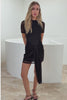 Vestido Curto Evasê Tule com Amarração Spring Flow - Sofie