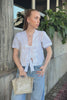 Blusa de Manga Curta New Ease em Plano Tricoline com Elastano