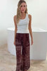 Calça Reta em Tule Forrada com Amarração Spring Flow - Sofie