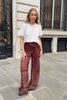 Calça Reta em Tule Forrada com Amarração Spring Flow - Sofie
