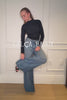 Calça Baggy Urban Frame com Braguilha Deslocada Em Denim